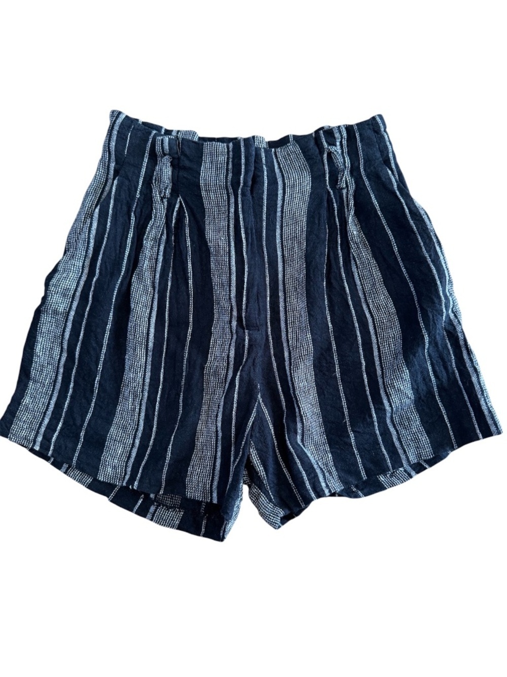 H&M Linen Blend High-Waisted Shorts Size 6